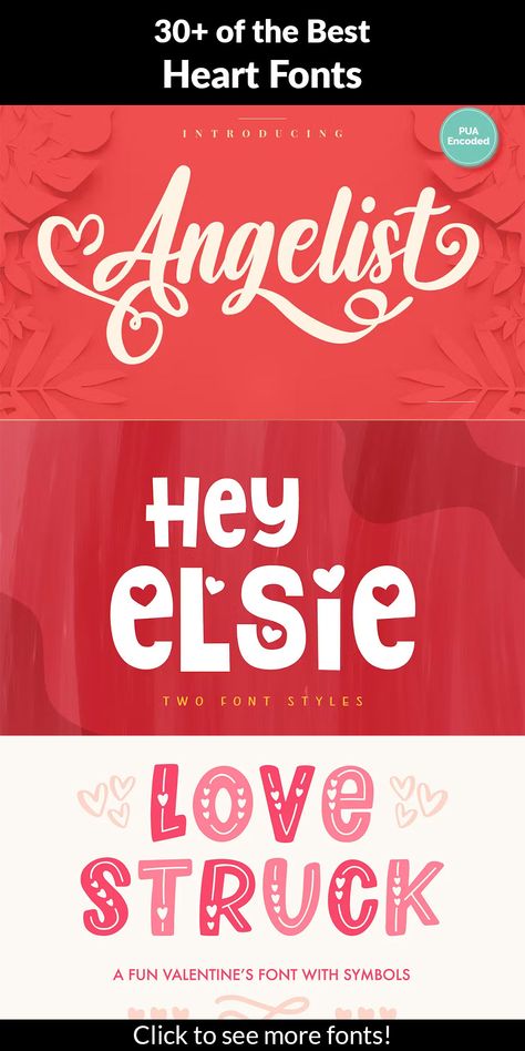 Get creative with these romantic heart fonts and make your Valentine's Day projects even more special! Showcase your love with these topography typefaces and add pizzazz to all of your graphic designs. Start crafting something memorable with our 30+ best heart fonts today! Heart Fonts, Font Graphic Design, Valentine Font, Perfect Heart, Heart Font, Modern Typeface, Typo Design, Romantic Heart, Font Graphic