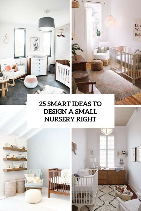 smart ideas to design a small nursery right cover Small Nursery Layout With Bed, Nursery Loft Room, Nursery Decor Small Room, Nursery Room Small Spaces, Narrow Nursery Ideas, Small Nursery Floorplan, Small Nursery With Bed, Functional Nursery Layout, Multipurpose Nursery Guest Rooms