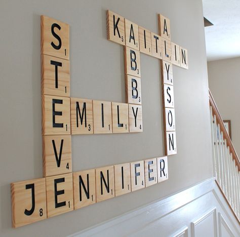 Scrabble Tiles Wall Art 5.5 Wall letters family gift Scrabble Wall Tiles, Wall Scrabble, Scrabble Gifts, Large Scrabble Tiles, Scrabble Tile Wall Art, Scrabble Wall Art, Scrabble Wall, Scrabble Art, Scrabble Letters