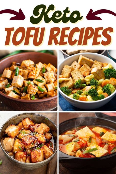 Try these keto tofu recipes for vegetarian meals the family will love! From stir-fry to teriyaki to noodle soup, you won't miss the meat in these low-carb dishes. Diet Tofu Recipes, Tofu Recipes Keto, Bariatric Tofu Recipes, Low Calorie Tofu Dinner, Low Carb Vegetarian Meals Easy, Keto Tofu Recipes Easy, Tofu Recipes Low Carb, Tofu Keto Recipes, Vegetarian Keto Meals