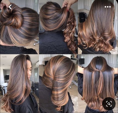 Balyage Long Hair, Hairstyles Trending, Rambut Brunette, Brown Hair Looks, Summer Hair Highlights, Brunette Hair With Highlights, Caramel Highlights, Long Hair Color, Brown Hair Balayage