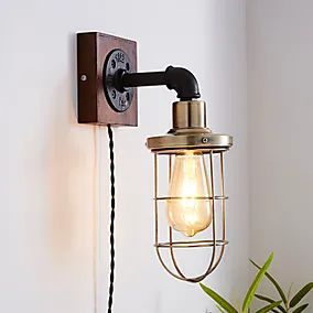 Plug in wall lamp