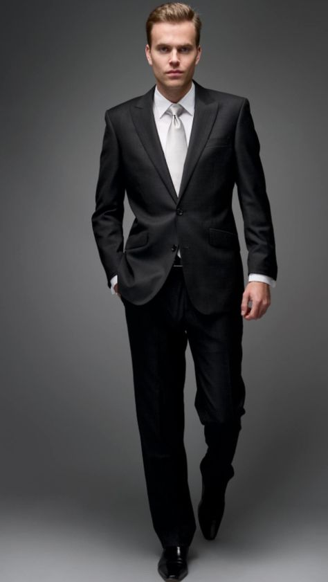 Grey Suit Combinations, Black Suit White Shirt, Groom Suit Black, Tuxedo Wedding Suit, Grey Suit Wedding, Dark Gray Suit, Suit Combinations, Black Suit Men, Formal Tuxedo