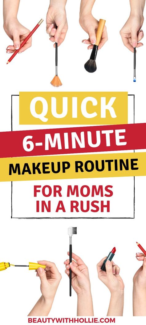 My Easy & Fast 6-Minute Morning Makeup Routine Quick And Easy Makeup Routine, Easy Morning Makeup Routine, Super Easy Makeup For Beginners, 15 Minute Makeup Routine, Quick And Easy Makeup Looks, How To Do Makeup For Beginners Step By Step, Easy Work Makeup Mornings, Tutorial Makeup Simple, Cute Easy Makeup Ideas