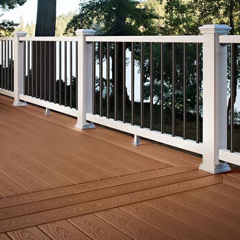 Trex Select 20-ft Saddle Composite Deck Board at Lowes.com White Deck, Steel Pergola, Composite Decking Boards, Deck Installation, Patio Deck Designs, Composite Deck, Pergola Design, Deck Designs Backyard, Trex Deck