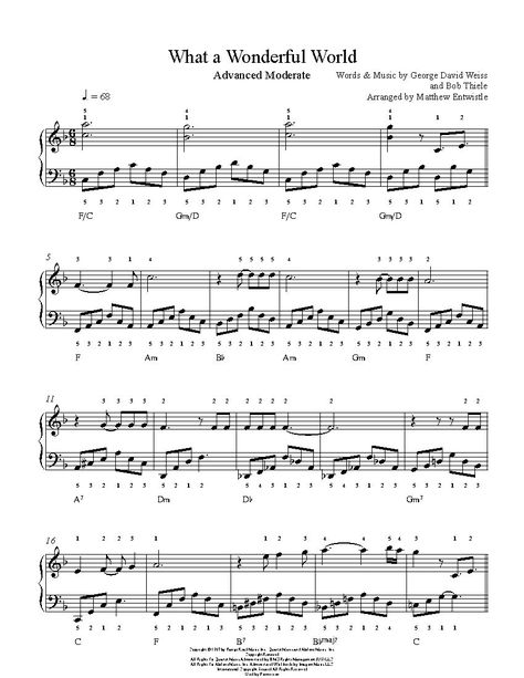 What A Wonderful World by Louis Armstrong Piano Sheet Music | Advanced Level #Piano Advanced Piano Sheet Music, Group Piano Lessons, Bass Guitars For Sale, Blues Piano, Violin Lessons, Violin Sheet Music, Piano Teacher, Louis Armstrong, Guitar Tips