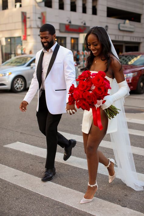 Courthouse Wedding Black Women, Elopement Ideas Courthouse Dresses, Elopement Black Couple, Small Wedding Black Couple, Courthouse Wedding Dress Black Women, Courthouse Wedding Suit, Wedding Photo Ideas Black Couple, Courthouse Wedding Photos Black Couple, Courthouse Wedding Black Couple