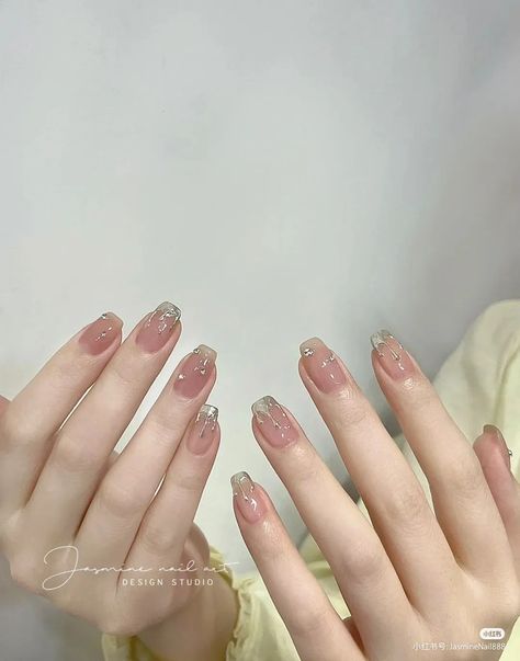 Hottest Korean nail trend of the moment: JELLY NAILS! How to recreate this Jelly Nails aka Korean blush nail design on a budget! Korean girl trends Korean fashion Korean Blush #nails #fallnails #winternails #manicure Asian Blush, Blush Nail, Nails Trend, Home On A Budget, Nail Trend, Qipao Cheongsam, Korean Nails, Nails Now, Blush Nails