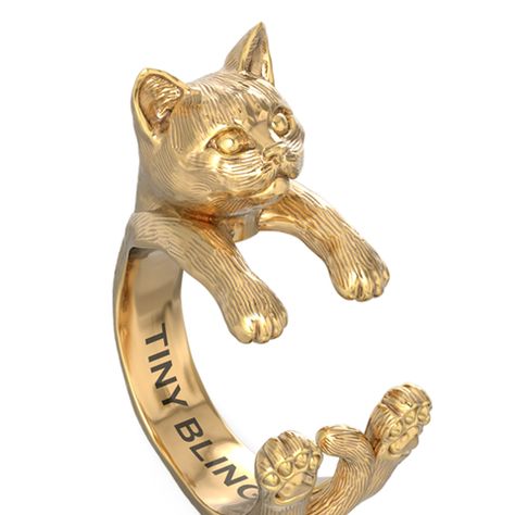 Domestic Cat Cuddle Wrap Ring Domestic Cat Breeds, Gold Everything, Cat Cuddle, Crystal Goddess, Cat Breed, Cat Ring, Wrap Ring, Domestic Cat, Cat Jewelry