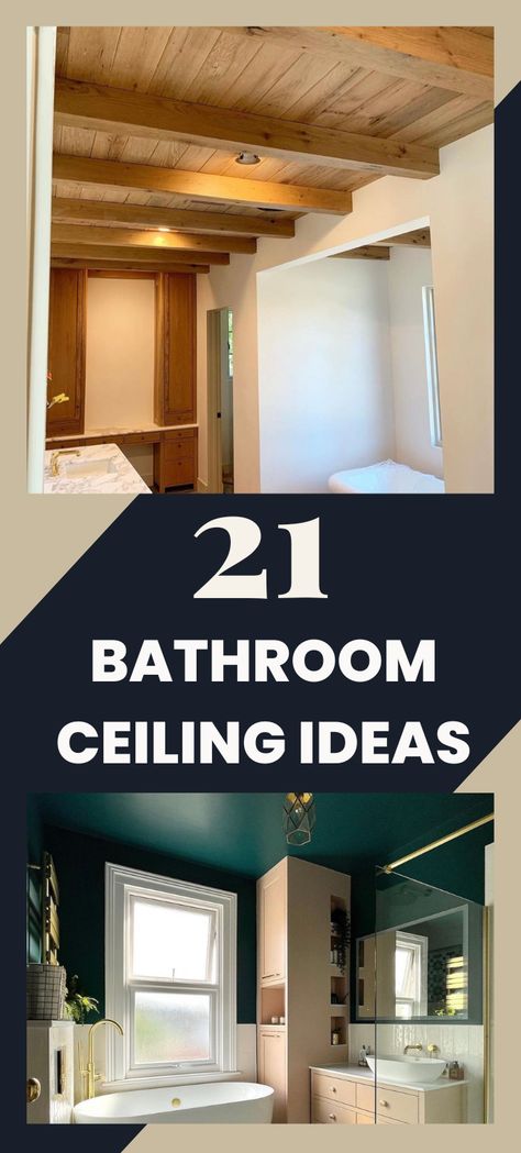 21 bathroom ceiling ideas Bathroom Ceiling Ideas, Bathroom Ceiling Panels, Small Farmhouse Bathroom, Bathroom Recessed Lighting, Dark Ceiling, Shiplap Ceiling, Shiplap Bathroom, Wooden Panelling, Dark Bathrooms