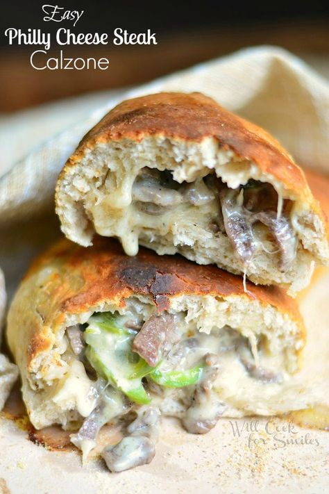 Philly Cheese Steak Calzone Cheese Steak Calzone, Easy Philly Cheese Steak, Cat Meals, Cheese Calzone, Regular Meals, Beef Entrees, Will Cook For Smiles, Cooking Steak, Frozen Steak