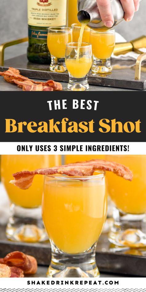 Butterscotch Snapps Drinks, Breakfast Shots Alcohol, Tailgate Shots, Irish Breakfast Shot Recipe, Breakfast Alcoholic Drinks, Breakfast Punch, Alcohol Drinks Recipes, Brunch Cocktail Recipes, Breakfast Shot