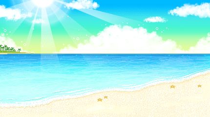 Beaches | Cute Kawaii Resources Eerie Places, Cute Graphics, Moving Backgrounds, Pixel Art Background, Summer Banner, Beach Background, Cute Games, One Million, Animation Background