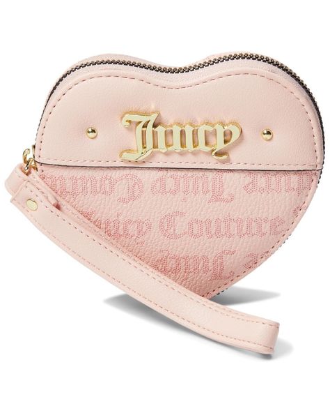 Juicy Couture Cool Collar Heart Za Wristlet Wallet Macroon Dot Logo Sealed Juicy Couture Heart Bag, Juicy Couture Clothes, Pink Pjs, Juicy Couture Wallet, Dot Logo, Juicy Couture Purse, Baby Couture, Cute Wallets, Logo New