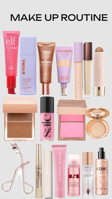 Sephora Makeup Routine, Natural Makeup Routine, My Makeup Routine, Makeup Routines, Makeup Collection Goals, Preppy Makeup, Makeup Kits, Makeup Bag Essentials, Makeup Help