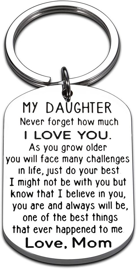 Father’s Day Gift From Older Daughter, Thought Daughter Playlist, Daughter Keychain, Mother’s Day Gifts From Teen Daughter, Mother And Daughter Necklaces Cheap, Graduation Keychain, Graduation Gifts For Daughter, Stocking Stuffers For Her, Do Your Best