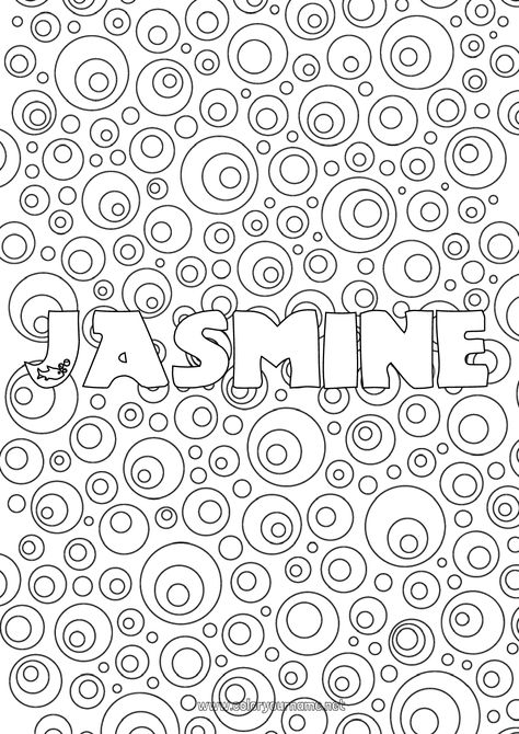 Coloring page No.1204 - Decorated name Name Coloring Pages Personalized Free, Name Coloring Pages, Writing Book, First Name, Writing A Book, Coloring Page, First Names, Free Printables, Circles