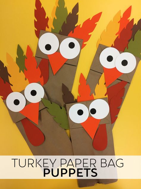 November Montessori, Turkey Paper Bag, Sped Preschool, Turkey Puppet, Prek Art, Bag Puppet, Thanksgiving Crafts For Toddlers, Thanksgiving Toddler, Thanksgiving Crafts Preschool