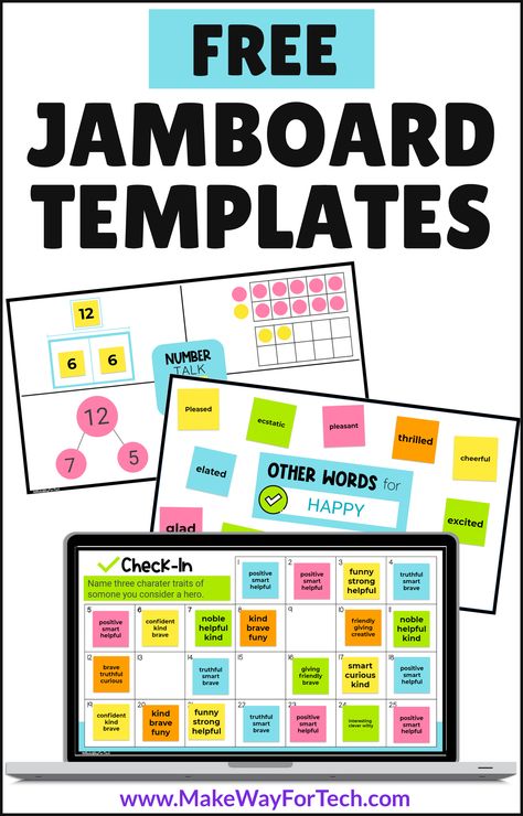 Jam Board Google Ideas, Viewsonic Viewboard Classroom, Classroom Technology Ideas, Jamboard Ideas, Jamboard Templates, Math Template, Digital Learning Classroom, Technology In The Classroom, Math Writing