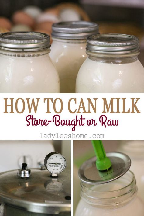 Foodsaver Hacks, Canning Milk, Canning Granny, Milk Cows, Milk Store, Goat Milk Recipes, Cows Milk, Pressure Canning Recipes, Canning 101