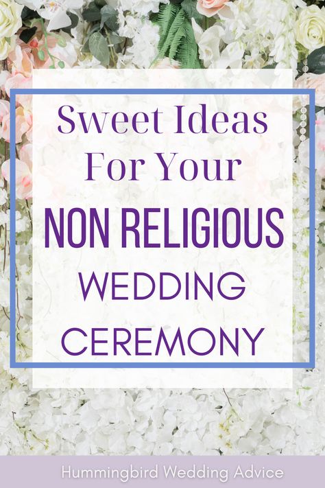 Non-denominational wedding ceremonies are super common. These ceremonies are similar to Christian wedding ceremonies, but are not really based in any religion or tradition. This post goes into sweet ideas for a wedding ceremony that is not religious, so you can have a wedding that is meaningful without being overtly religious. // getting married // agnostic // brides // wedding ceremonies // grooms // happy bride // wedding vows // nontraditional wedding // unity ceremony // oathing stone // wed Non Denominational Wedding Ceremony, Bride Wedding Vows, Wedding Ceremony Ideas Unity, Nontraditional Wedding Ceremony, Blended Family Sand Ceremony, Wedding Unity Ceremony Ideas, Non Religious Wedding Ceremony, Unity Ceremony Ideas, Wedding Unity Ceremony