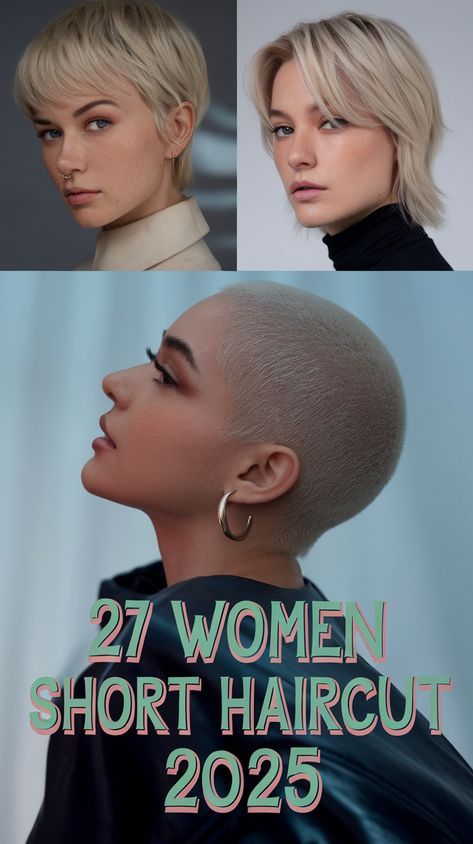 Over 40 Pixie Haircut, Classy Short Haircuts For Women, Outfits For Buzzcut Women, Edgy Short Bob Haircuts, Super Short Hairstyles For Women, Short Hairstyle Women 2025 Trends, Very Short Womens Haircuts, Unique Short Haircut For Women, Short Stylish Haircuts For Women