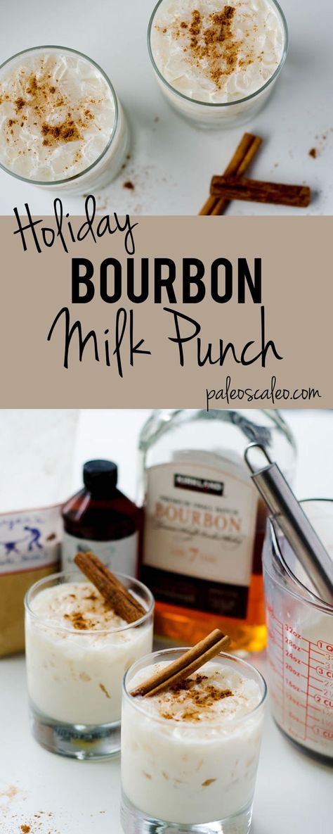 Milk Alcohol Drinks, Bourbon Milk Punch New Orleans, Milk Punch Cocktail, Sunday Brunch Cocktails, Outfit Winter Ideas, Brandy Milk Punch, Bourbon Milk Punch, Milk Punch Recipe, Manly Cocktails