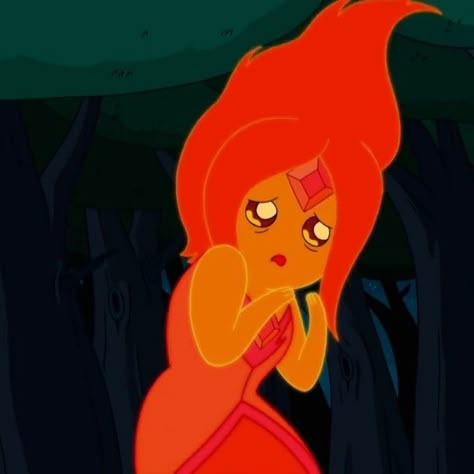 Flame Princess And Finn, Finn And Flame Princess, Princess Pfp, Pink Hair Pfp, Princess Adventure Time, She Makes Me Happy, Adventure Time Flame Princess, Fire Princess, Fire Elemental