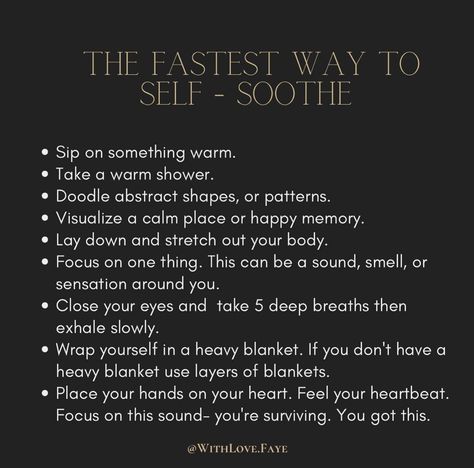 How To Self Soothe As An Adult, Shadow Work, Mental And Emotional Health, Self Care Activities, Healing Quotes, Better Me, Healthy Mind, Coping Skills, Self Healing