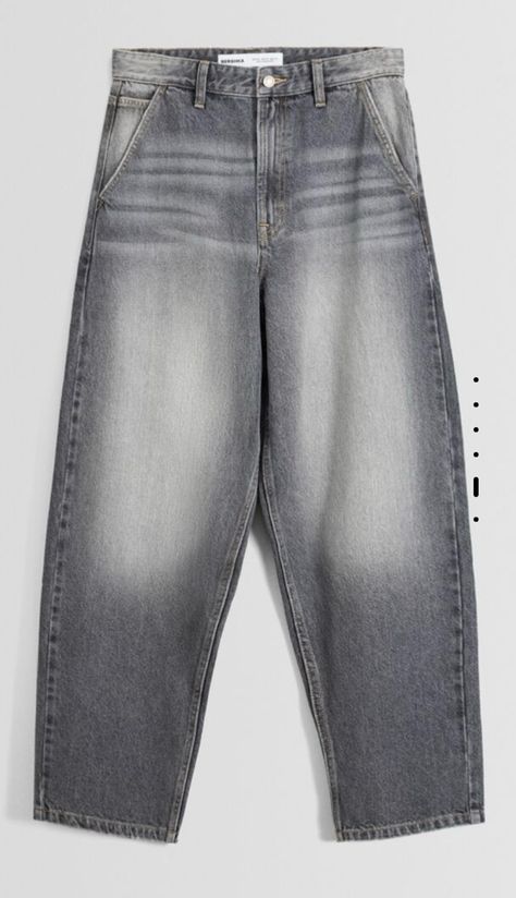 Bershka Skater Jeans, Grey Baggy Jeans Outfit, Skater Jeans Outfit, Bagy Jeans, Bershka Baggy Jeans, Acid Wash Jeans Outfit, Grey Baggy Jeans, Wash Jeans Outfit, Clothing Png