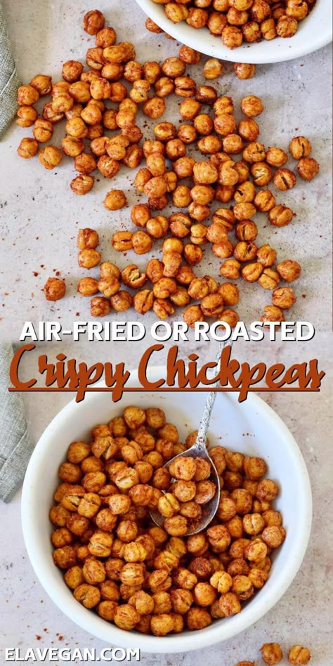 Airfryer Garbanzo Beans, Airfryer Roasted Chickpeas, How To Roast Garbanzo Beans, Airfry Garbanzo Beans, Chick Peas Roasted In Air Fryer, Airfryer Chickpeas Healthy Snacks, Crispy Chickpeas Air Fryer, Chickpeas In Airfryer, Roasted Chickpeas Air Fryer