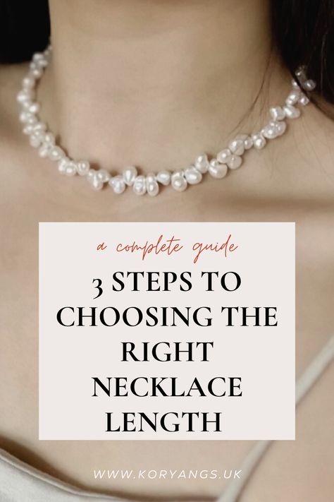 A complete guide to choosing the right necklace length Baroque Pearl Necklaces For Wedding In Pear Shape, Classic Pear-shaped Bridal Necklace, Pear-shaped Bridal Necklace For Wedding, Elegant Pear-shaped Pearl Necklace For Wedding, Classic Pear-shaped Pearl Necklace For Formal Occasions, Tips And Trick, Korean Design, Necklace Length Guide, Jewellery Necklace