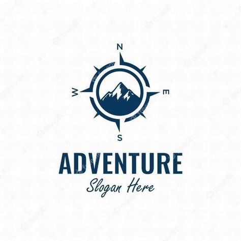 Vintage Logo Design Inspiration, Mountain Element, Logo Voyage, Hiking Logo, Adventure Logo Design, Nautical Logo, Vintage Arrow, Map Logo, Logo Generator