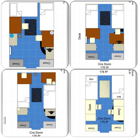 Dorm room set up possibilities for Carthage College Guys room #Floorplans #DormPlans Msu Dorm, Carthage College, Single Dorm Room, Dorm Layout, Guy Dorm, Guy Dorm Rooms, Dorm Room Layouts, Boys Dorm Room, Small Dorm