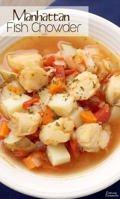 Manhattan Chowder, Fisherman Stew, Fish Chowder Recipe, Fish Soups, Seafood Soups, Seafood Stew Recipes, Fish Stew Recipes, Seafood Soup Recipes, Nordic Recipe