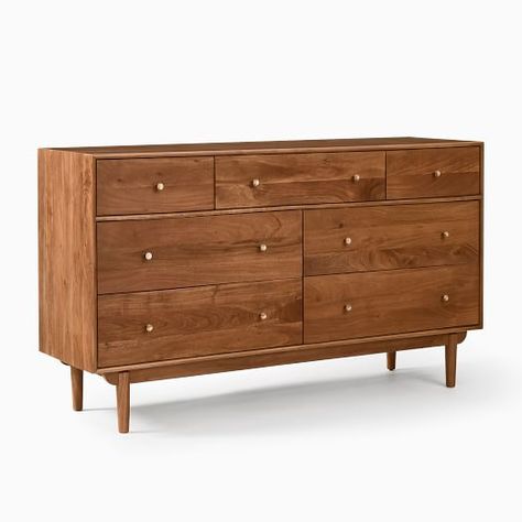 Modern Dressers & Chests | West Elm Midcentury Modern Dresser, Contemporary Dresser, Bedroom Mood Board, 8 Drawer Dresser, Walnut Dresser, 7 Drawer Dresser, Study Furniture, 4 Drawer Dresser, Wood Dresser