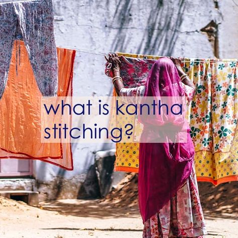 How To Make Kantha Quilt, Diy Kantha Quilt, Kantha Quilt Tutorial, Kantha Patchwork Quilt, Kantha Quilting, Kantha Cloth, Sashiko Boro, Hand Quilting Patterns, Repurposed Fabric