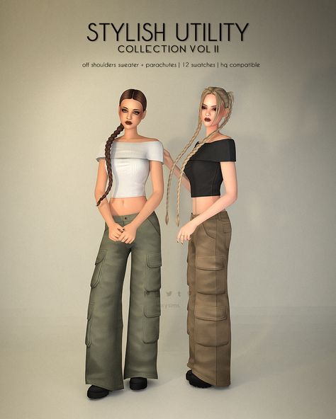 Sims 4 Clothes Female Pants, Sims Tops Cc, Sims 4 Female Pants, Sims Pants Cc, Sims 4 Cc Clothes Female Pants, Sims 4 Off Shoulder, Sims 4 Pants Cc Female, Ts4 Cc Pants, Sims 4 Cc Clothes Set