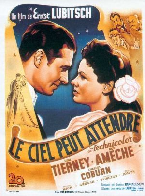 Heaven Can Wait Laura 1944, Films Posters, 1940s Movies, Vintage Movie Posters, Heaven Can Wait, Gene Tierney, Foreign Movies, French Poster, Foreign Film