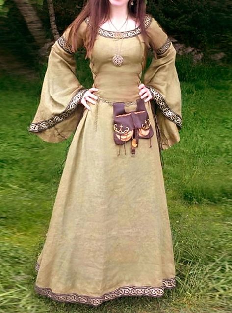 Viking Tunic, Viking Dress, Viking Clothing, Round Neck Dress, Womens Long Dresses, Medieval Dress, Round Neck Dresses, Crewneck Dress, Maxi Dress Party