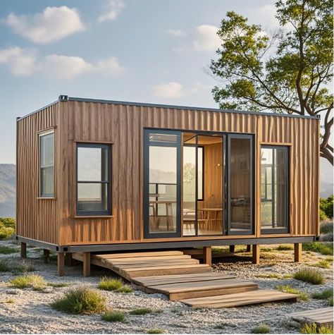 Tiny Container House, Foldable House, prefab House, Mobile Cabin, Outdoor Home, for Living, Vacation, Office, Recreation | Customization 7ft 14ft 20ft 30ft 40ft (14ft) Foldable House, Cozy Vacation, Tiny Container House, Small Cottage House Plans, Portable Office, Tiny House Inspiration, Unique House Design, Style Cottage, Tiny Cabin