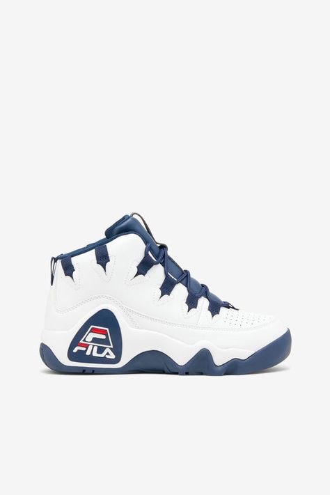 Fila Basketball Shoes, Fila Grant Hill, Hill Shoes, Grant Hill, Blue High Tops, Sneaker Shop, Soccer Inspiration, Jordan Shoes Girls, Kicks Shoes