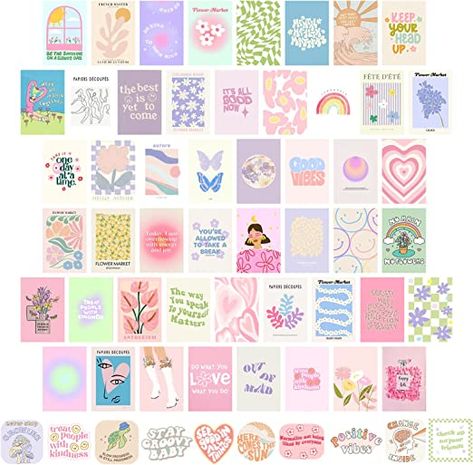 GENSTEUO 50pcs Danish Pastel Wall Collage Kit Aesthetic Pictures, Danish Pastel Room Decor Aesthetic, Cute Posters for Dorm Wall Decor, Aesthetic Wall Decor for Bedroom Teen Girl, Photo Collage Kit Danish Pastel Wall Collage, Pastel Wall Collage, Danish Pastel Room Decor, Collage Kit Aesthetic, Preppy Bedroom Decor, Danish Pastel Room, Printable Wall Collage, Preppy Decor, Pastel Room Decor