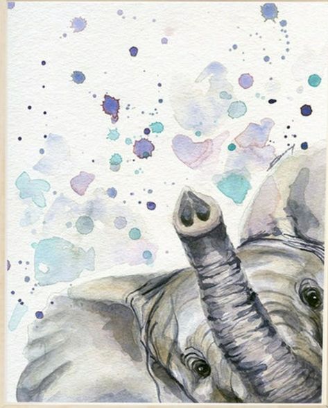 Indian Elephant Drawing, Elephant Painting Canvas, Elephant Artwork, Watercolour Ideas, Elephant Drawing, Lotus Art, Colour Painting, Watercolor Elephant, Elephant Painting