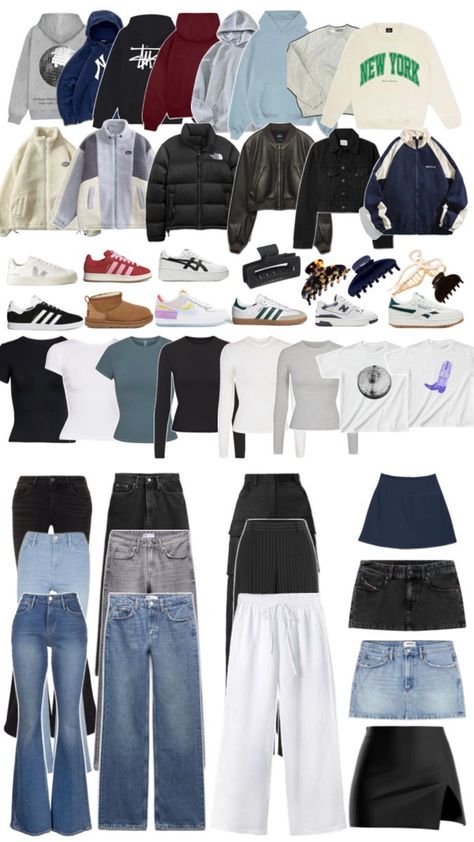 Clothes And Shoes, Summer Outfits, New York, Collage, White, Clothes