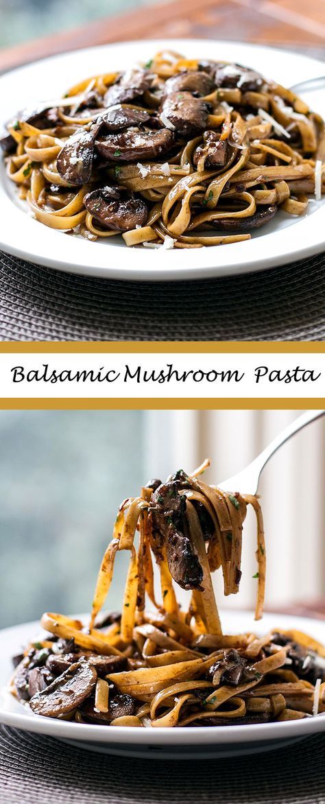 A simple and elegant pasta dish with mushrooms, balsamic vinegar, and cream #pasta #mushrooms #recipesfortwo via @april7116 Dish With Mushrooms, Balsamic Mushroom, Balsamic Mushrooms, Balsamic Sauce, Cookie Sticks, Recipes Pasta, Mushroom Pasta, Easy Pasta Recipes, Pasta Dish