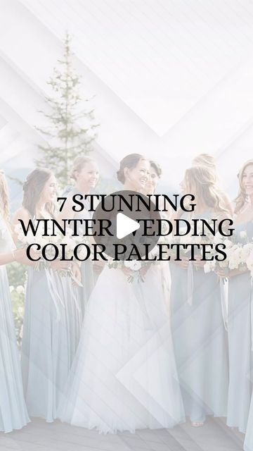 Ashley | Wedding Planning HQ on Instagram: "Planning a winter wedding and looking to go beyond the classic red and green? Check out these 7 stunning color palettes that will elevate your special day:

- Icy Blue & Silver ❄️ - Cool, crisp, and magical.
- Deep Plum & Gold ✨ - Rich, luxurious, and warm.
- Emerald & Navy 💙 - Sophisticated and elegant.
- Blush & Burgundy 💕 - Romantic and timeless.
- Champagne & Ivory 🥂 - Subtle and glamorous.
- Forest Green & Cream 🌿 - Nature-inspired and fresh.
- Black & Gold 🖤 - Bold and dramatic.

Each combination offers its own blend of charm, elegance, and warmth for the season.

Which palette resonates with you? Share your thoughts in the comments! And don’t forget to save this reel for all your winter wedding inspiration. 💍❄️

#WinterWedding #Weddi Winter Wedding Color Palette Green, Champagne Winter Wedding, Winter Wedding Champagne, Winter Wedding Color Palette Purple, Snowy Wedding Color Palette, Instagram Planning, White Winter Wedding, Deep Plum, Winter Wedding Inspiration