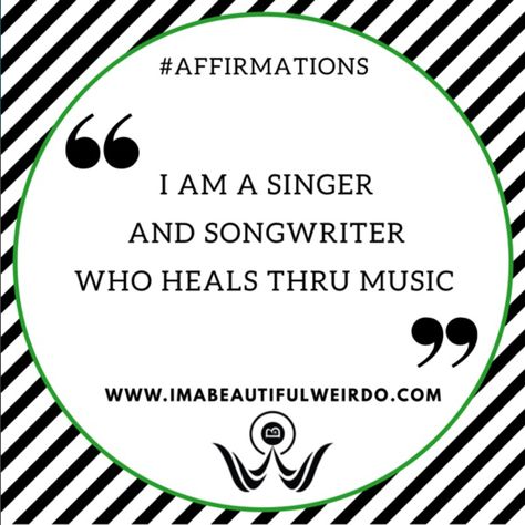 Career Affirmations, Singer Quote, Motivation Affirmations, I Am A Singer, Spirituality Affirmations, Career Vision Board, Motivational Inspiration, My Purpose, Dream Music