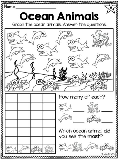 Resource Library Graphing First Grade, Data Analysis Activities, Graph Template, Summer Worksheets, First Grade Math Worksheets, Graphing Worksheets, 1st Grade Activities, Bar Graph, First Grade Worksheets