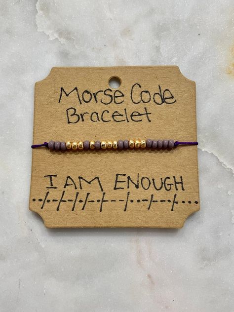 YOU ARE PERFECT AS YOU AND THAT IS MORE THAN ENOUGH!❤️🧡💛💚💙💜💖 More Code Bracelet, More Code, More Than Enough, Morse Code Bracelet, I Am Enough, Morse Code, Bracelet Ideas, You Are Enough, You Are Perfect